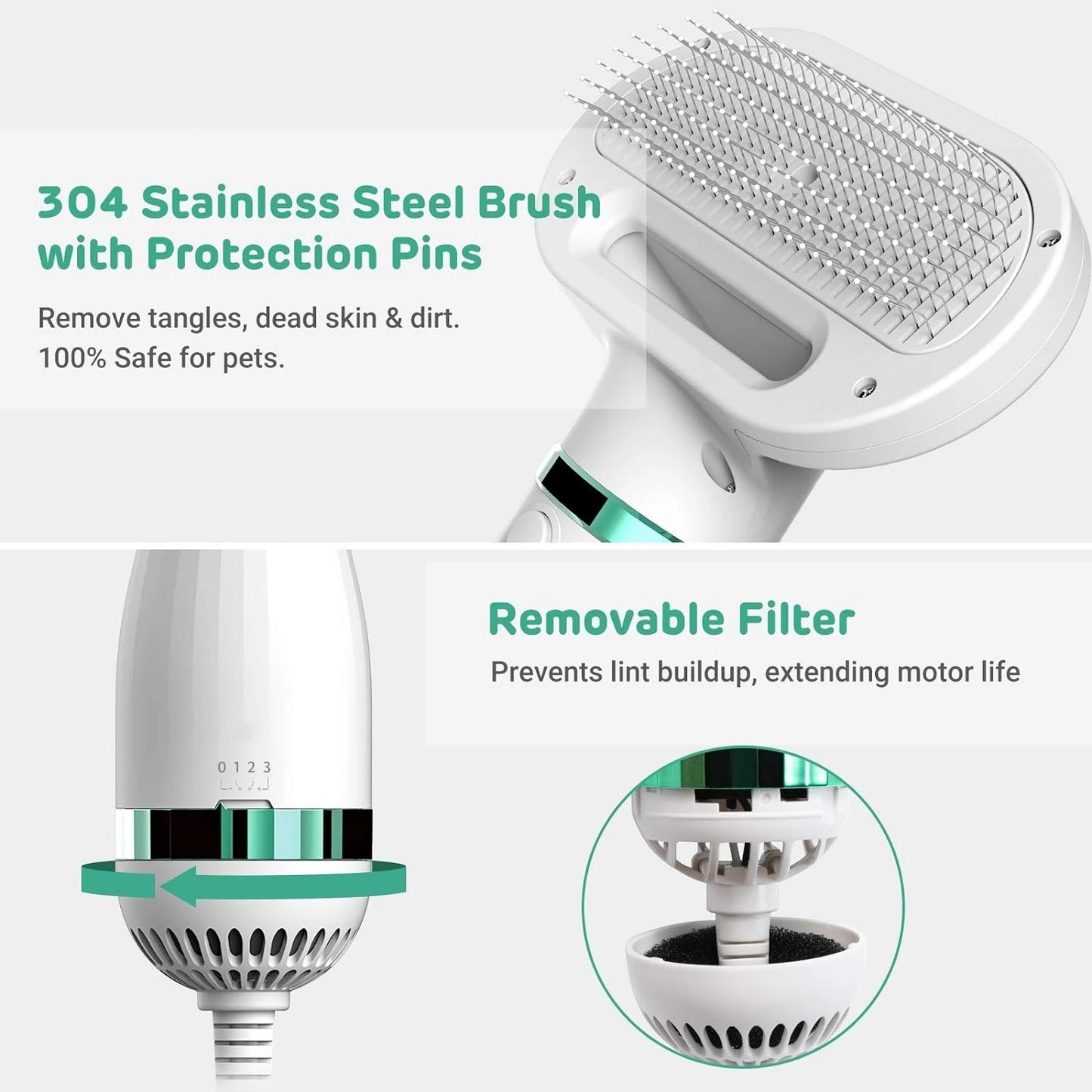 Pet Pro 2-in-1 Drying Brush